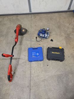 Mixed Tool Lot – Trimmer, Vacuum Pump & Cases