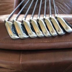 Callaway Steelhead RH X-16 Irons 3-AW Graphite Firm Flex Shafts 