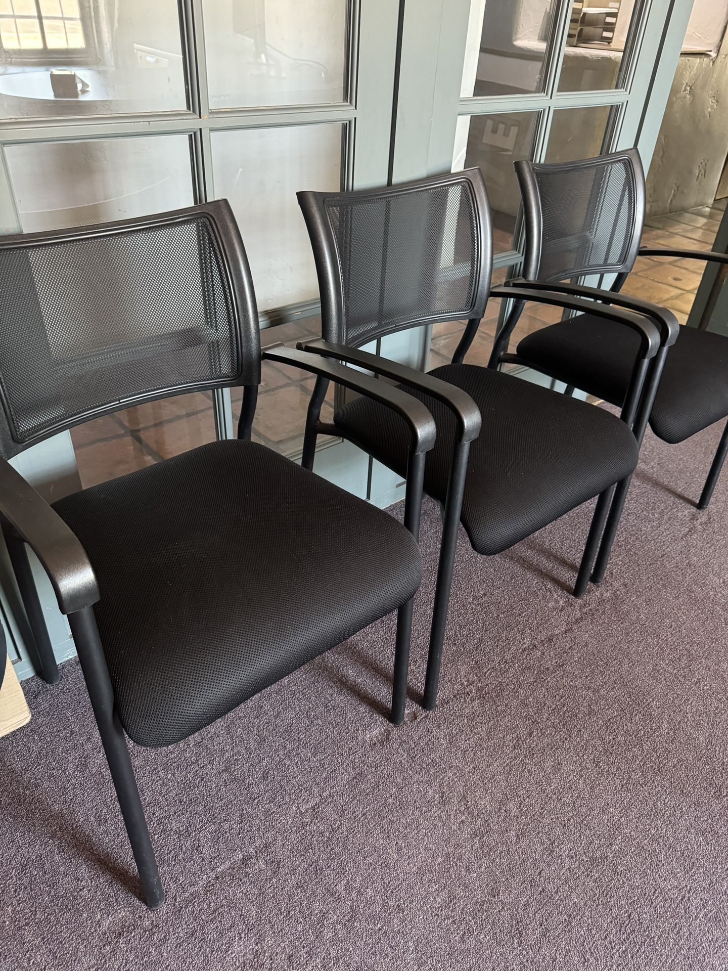 Black office chairs