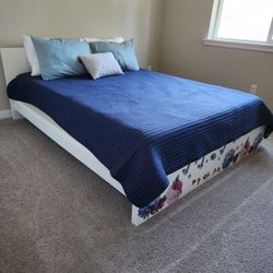 Queen Sized Platform Bed & Mattress 