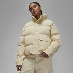 Nike Air Jordan Flight Puffer Jacket Beach Cream Women's Size Small