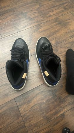 Jordan 1 Mid Black and Blue Size 14