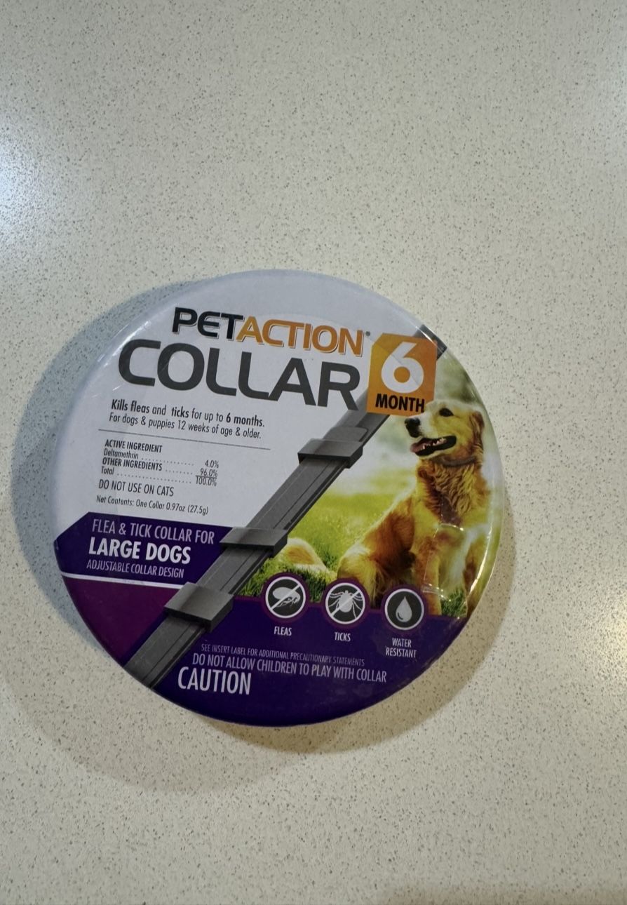 PetAction collar for dogs. Kills Flea & Tick Collar for  large Dogs. Flea Collars for Dogs, Dog Tick Collars for Large Dogs, Adjustable 6 Months Preve