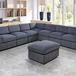 🌟Free Delivery—Brand New Grey Sofa, Couch, Sectional 