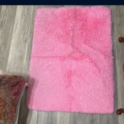 Pink Furry Rug