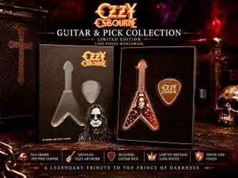 Ozzy Osbourne 54.6g Copper Guitar & Pick Set – Limited Edition 5,000 Mintage .999 Fine Copper