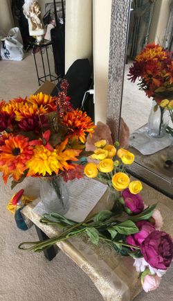 Glass flower ornaments