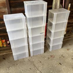 Plastic Drop Down Shoe Boxes 