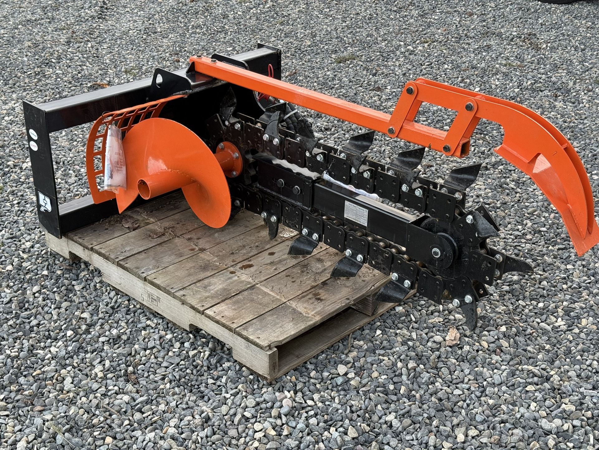 Skid Steer Tractor 39” Trencher Attachment Universal style Connection