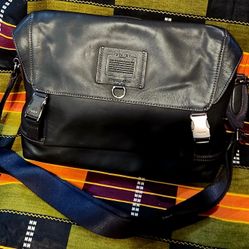 Coach Black Leather Messenger Bag