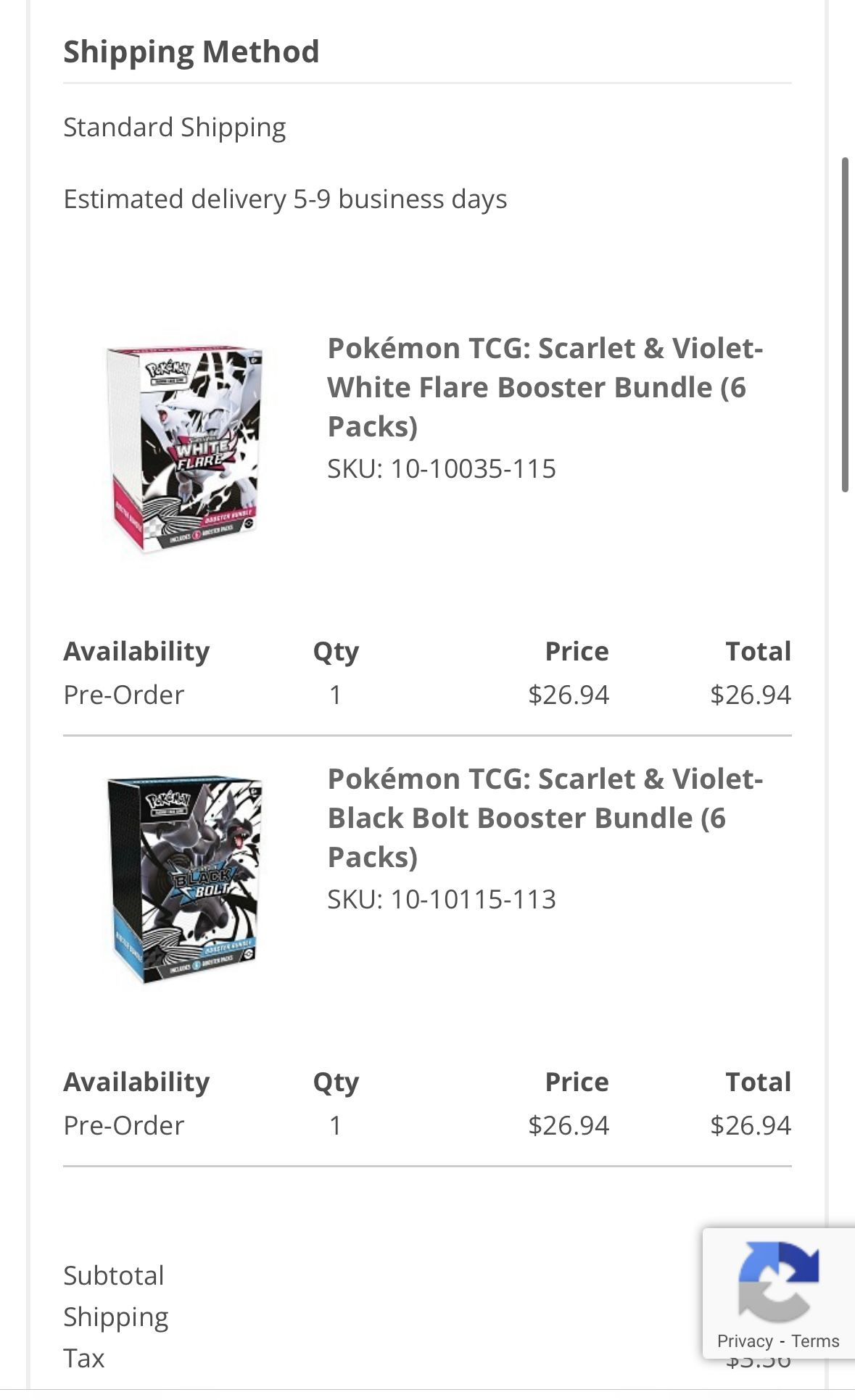 Pokémon TCG: Scarlet & Violet-Black Bolt Booster Bundle (6 Packs) Pokémon TCG: Scarlet & Violet-White Flare Booster Bundle (6 Packs)