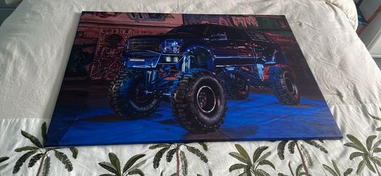 Painting 24”x34” of super duty ford pick up truck24”x34”painting of ford pickup truck