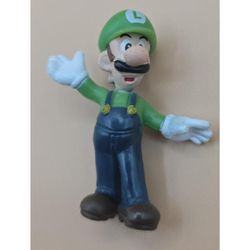 Nintendo Luigi Figure Super Mario Bros Cake Topper 2 Inch Green Blue