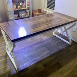 Metal Base Dining Table/ Computer Desk, as sold on Wayfair