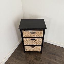 Black Wood End Table