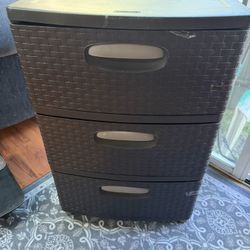 Sterilite 3 Drawer Weave Storage Tower Plastic Organizer Dresser