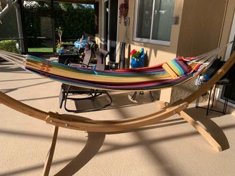 LARGE Wooden Hammock/ With Swing