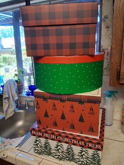 4 Large Christmas Boxes