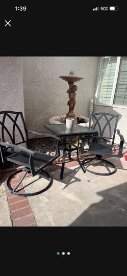 3 PCs Metal Patio Set