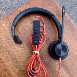 Poly Blackwire 3310 Microsoft USB-C Headset - Mono - USB Type C - Wired - 32 Ohm - 20 Hz - 20 kHz - Over-the-head - Monaural - Supra-aural - Noise Can
