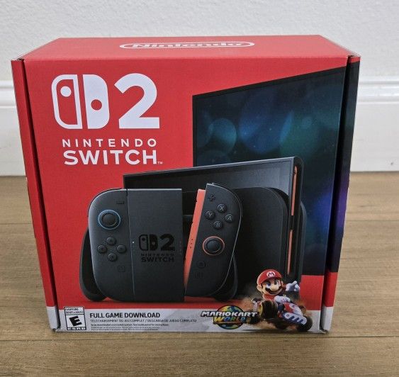 For Sale:
Brand New Still Sealed in Box Nintendo Switch 2 Mario Kart Bundle