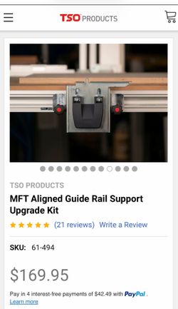Festool MFT Aligned Guide Rail Support Upgrade Kit