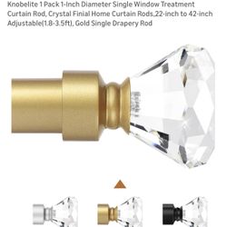 Gold And Crystal Curtain Rod