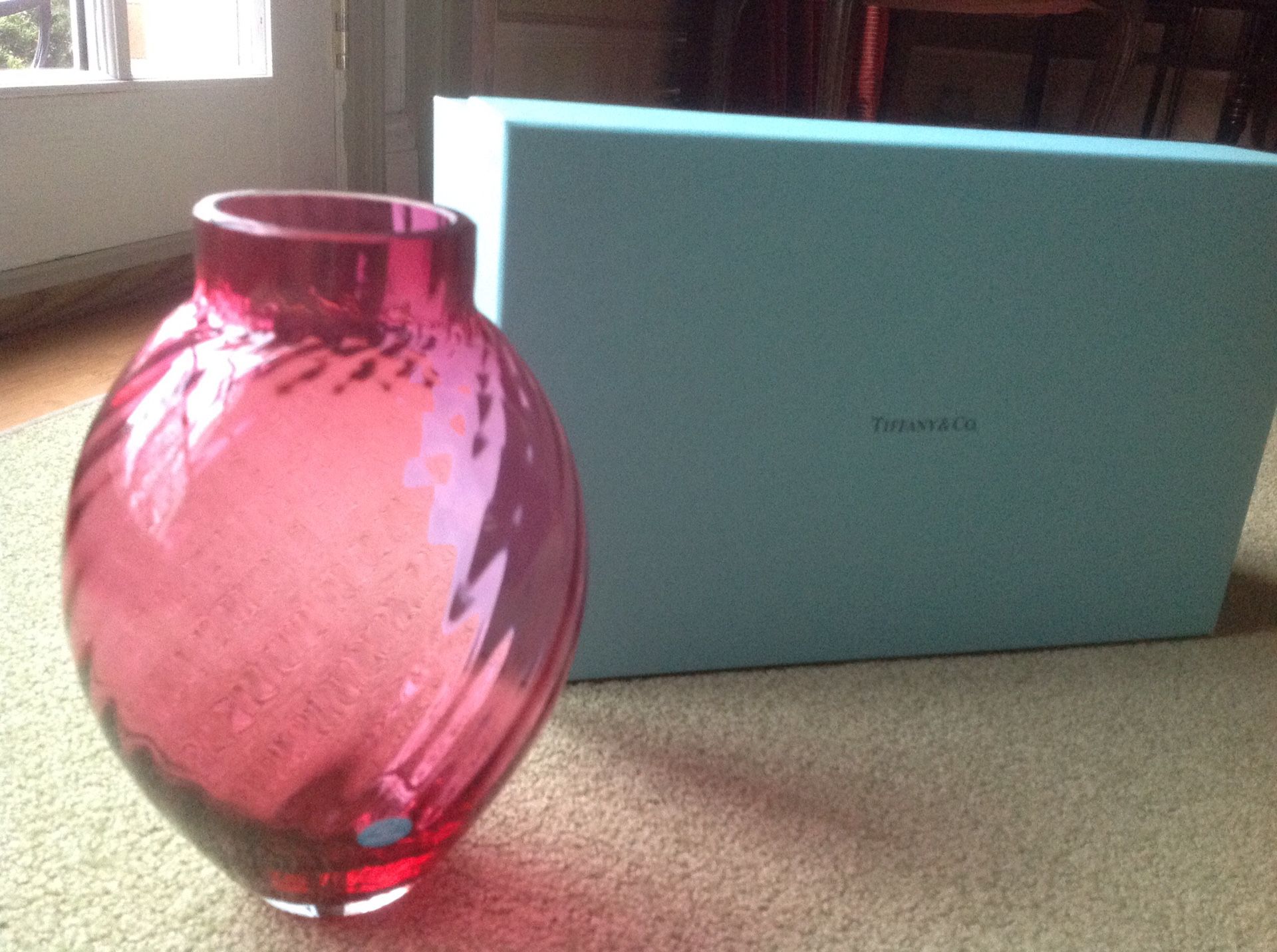 Tiffany glass vase