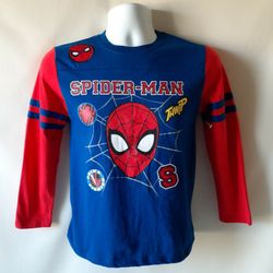 Spider-Man boys blue/red long sleeve graphic top size L (10-12)