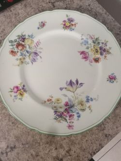 Vintage Floral Porcelain Dinner Plate