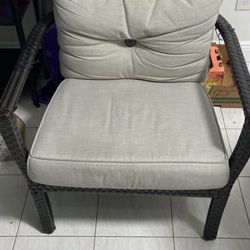 Wicker Covered Outdoor Chair