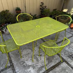 ON SALE!!! Patio Dining Set - 5 Piece, Vintage Mid-Century Style