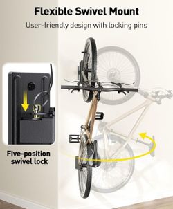 Wall Mount, Metal Wall Bike Rack with Durable Sleeves,