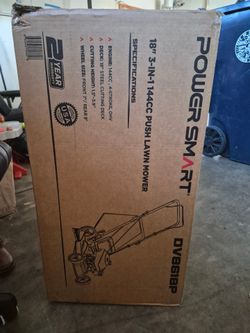🌱 BRAND NEW PowerSmart 18” 144cc Push Lawn Mower – NEW IN BOX 🌱