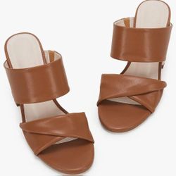 PiePieBuy Block Heeled Open Toe Mules