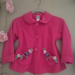 Girl Size 5/6 Coat Sweater Pink Mack & CO