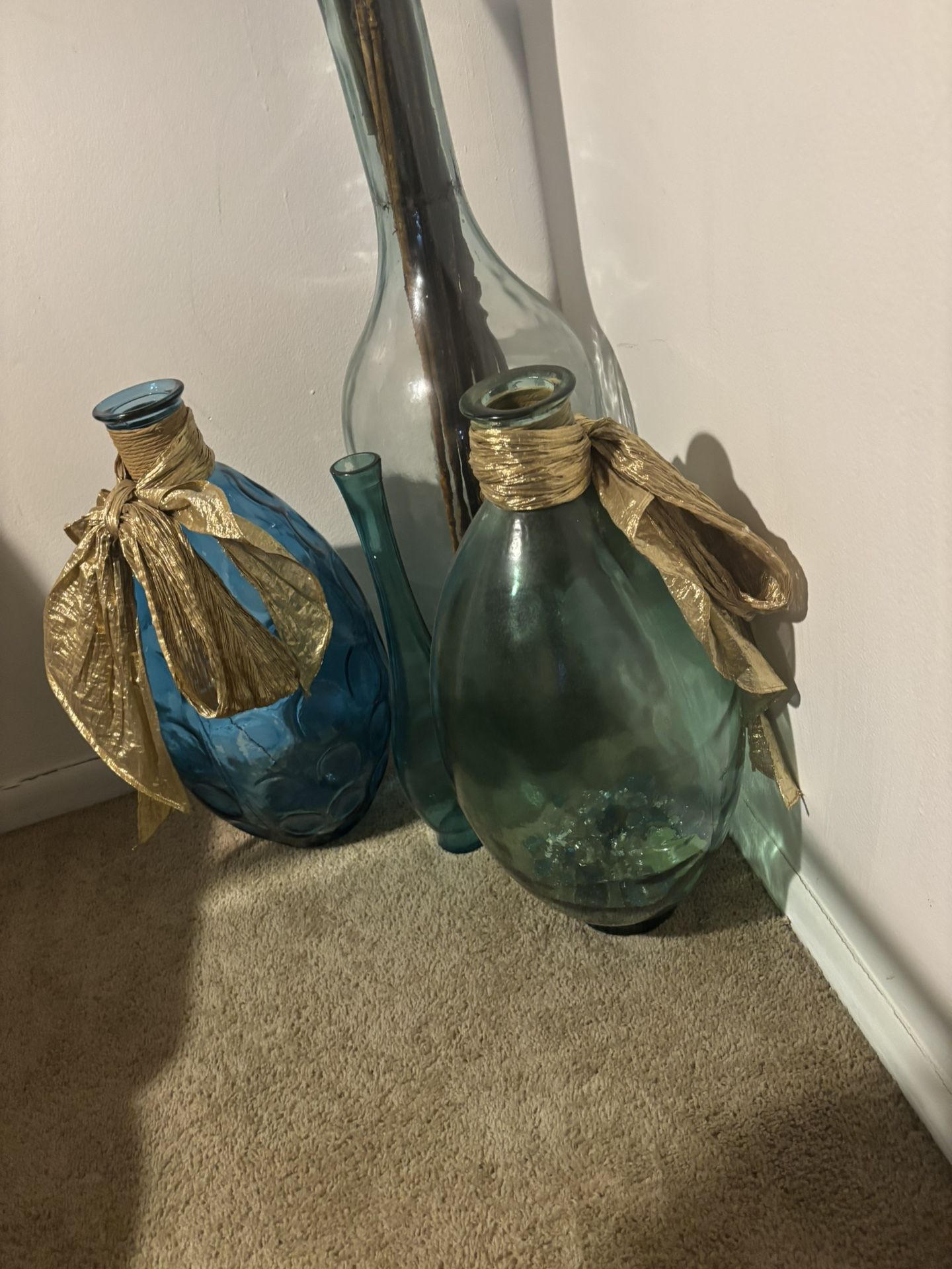 Set of Decorative Glass Vases