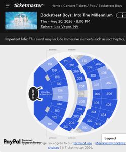 Backstreet Boys Floor tickets at the Sphere