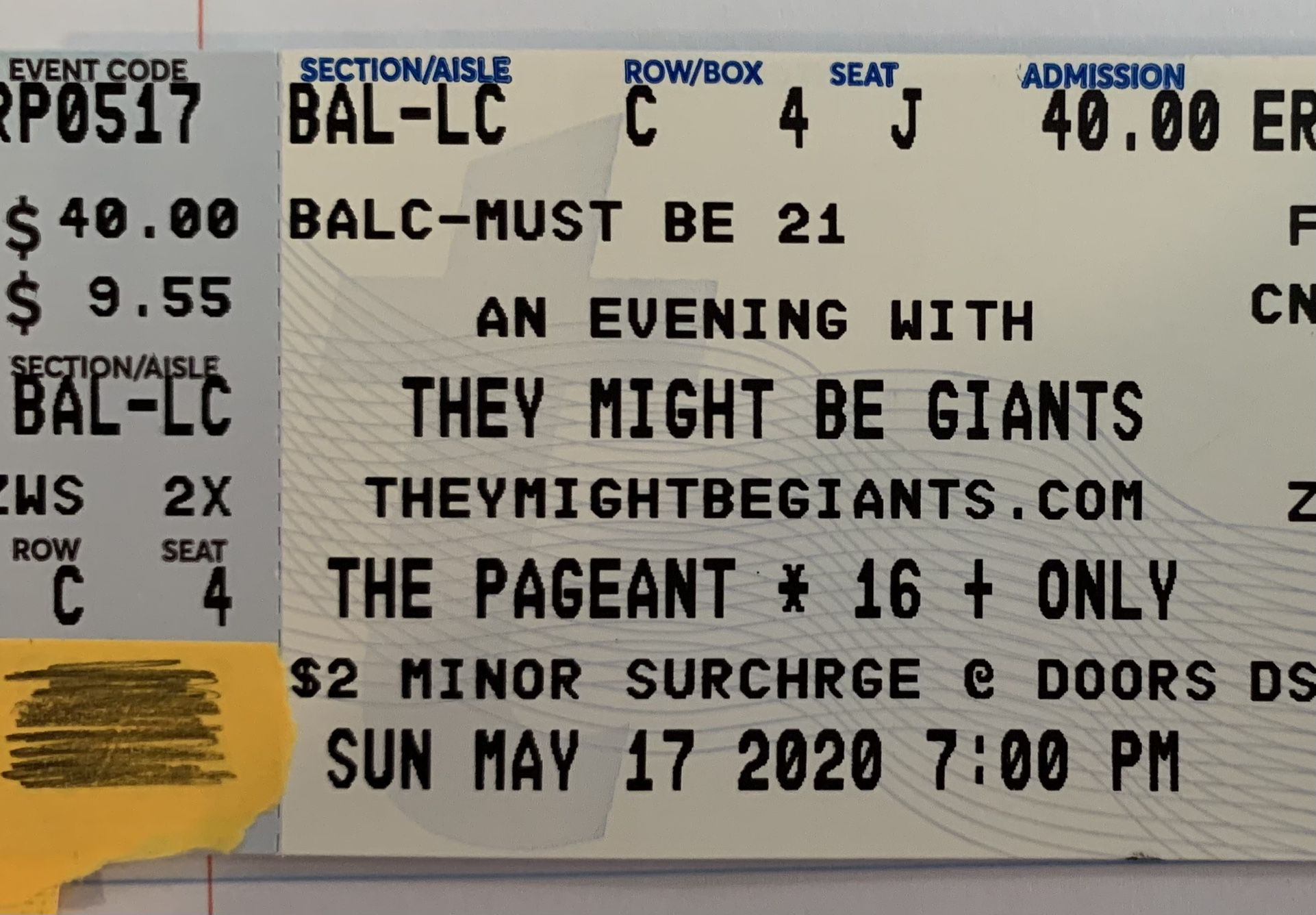 They Might Be Giants Ticket