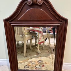 Wooden Beveled Wall Mirror