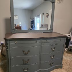 Beautifully Refinished Dresser and Mirror