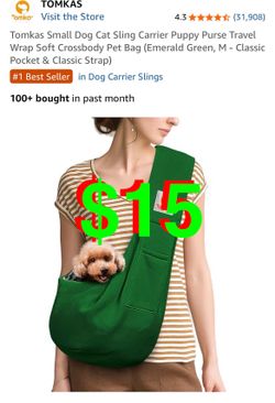 Tomkas Small Dog Cat Sling Carrier Puppy Purse Travel Wrap Soft Crossbody Pet Bag