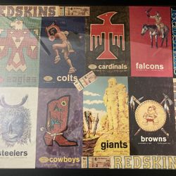 Vintage 1960’s Washington Redskins NFL Collage Of Game Day Programs. 