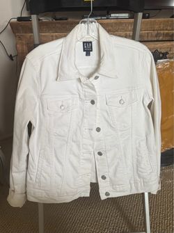 Gap Denim White Jean Jacket Size M