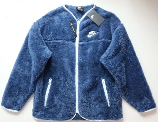 Nike Sportswear Sherpa Plush Fleece Full Zip Jacket Top 