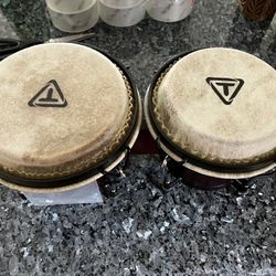 Tycoon Percussion 6 & 7inch Ritmo Bongos - Mahogany Finish Like New 