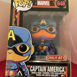 Funko Pop Marvel Captain America Blacklight Target Exclusive 