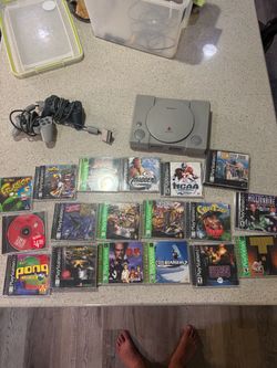 Sony PlayStation 1 Console with Games and 2 remotes Bundle