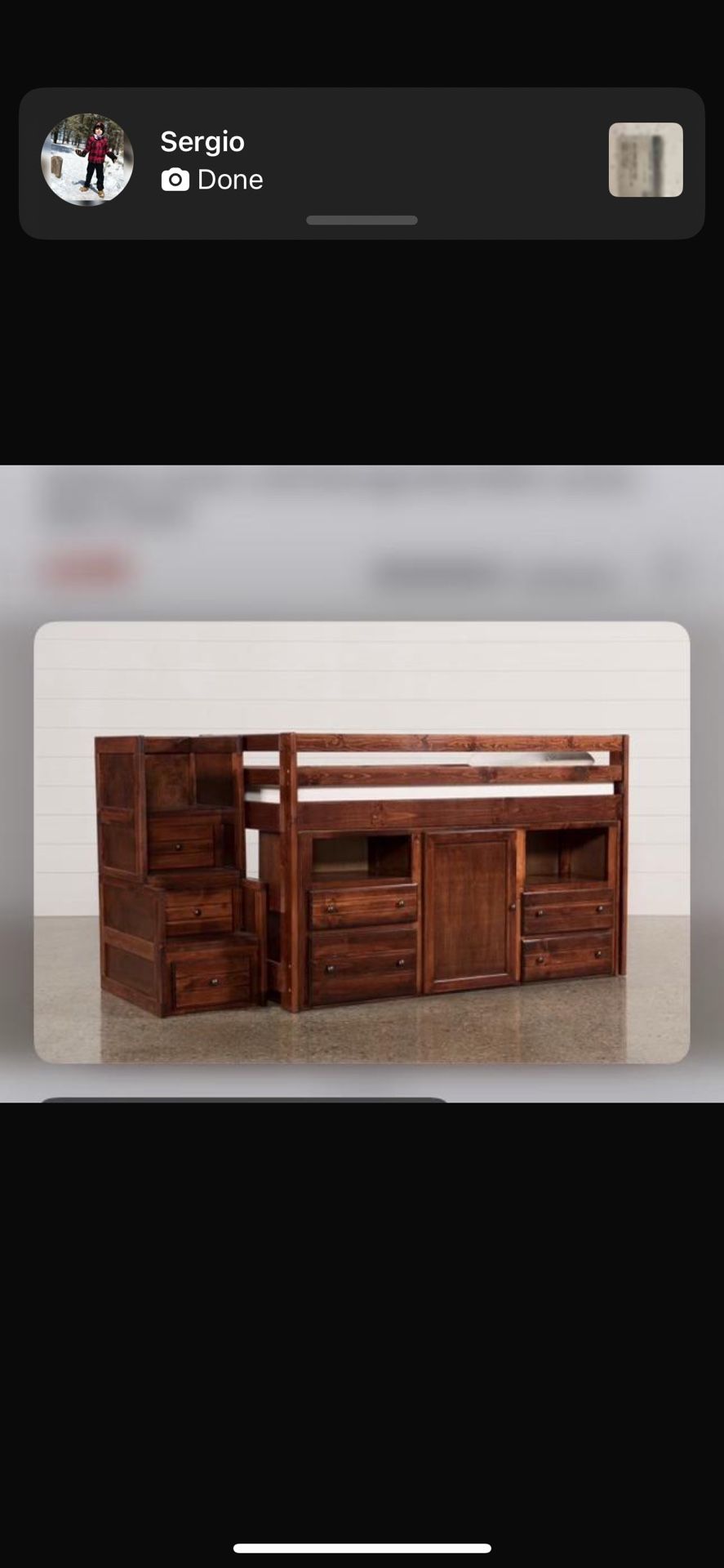 Twin Bed/No Mattress
