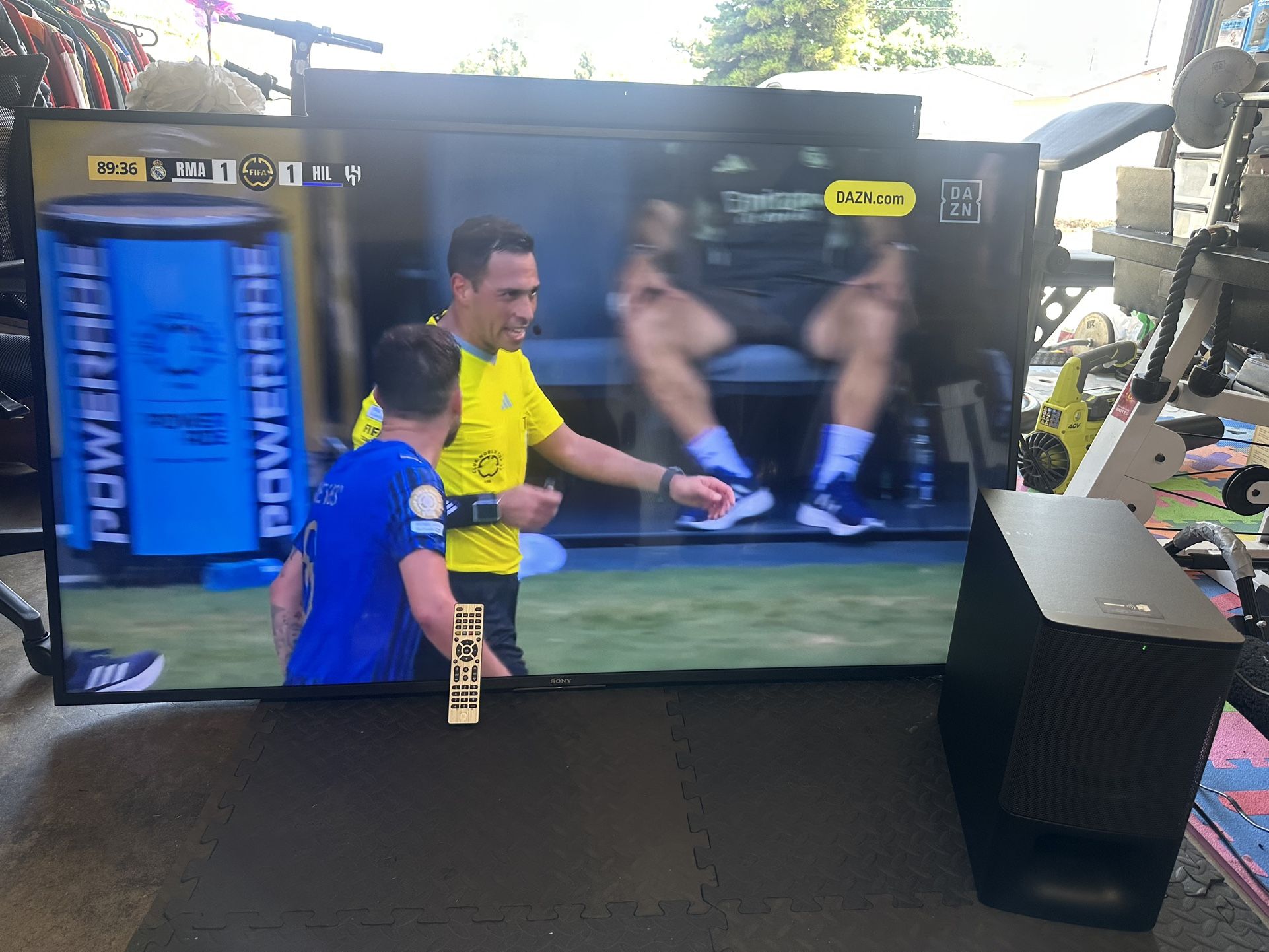 65” Sony Smart Tv With Soundbar And Subwoofer ( Read Description)
